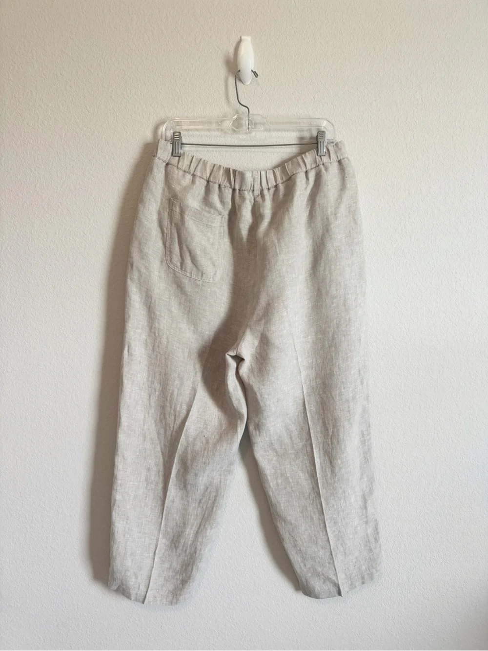 Quince Women's Flax Tan 100% European Linen Pants Size Large